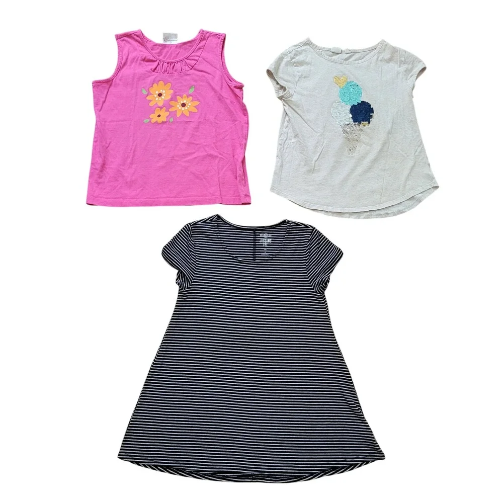 Gap Hanna Andersson SO Size 12 Kids Tops Bundle Sequin Ice Cream Floral Stripe
